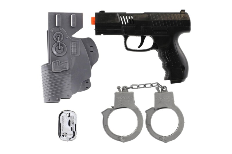 Vojenská sada 4ks pistole na setrvačník s doplňky